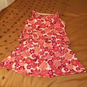 LL Bean pink tankini